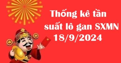 Thống kê tần suất lô gan SXMN 18/9/2024