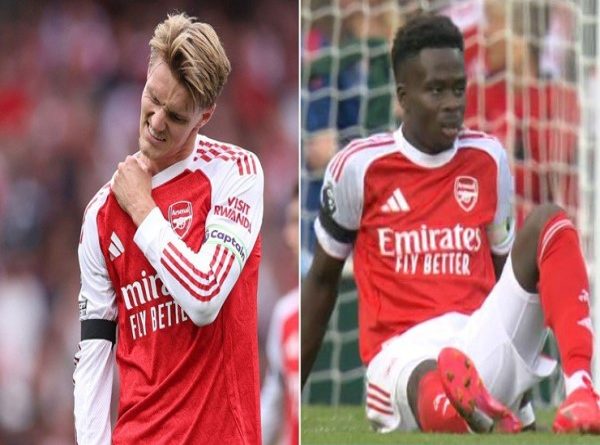 Tin C1: Arsenal mất Odegaard và Saka trong trận mở màn