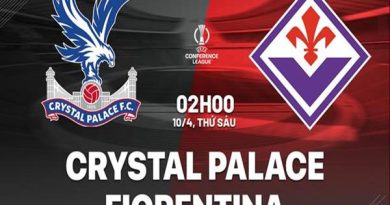 Đối đầu Crystal Palace vs Fiorentina, 02h00 ngày 10/4 Đối đầu Crystal Palace vs Fiorentina, 02h00 ngày 10/4