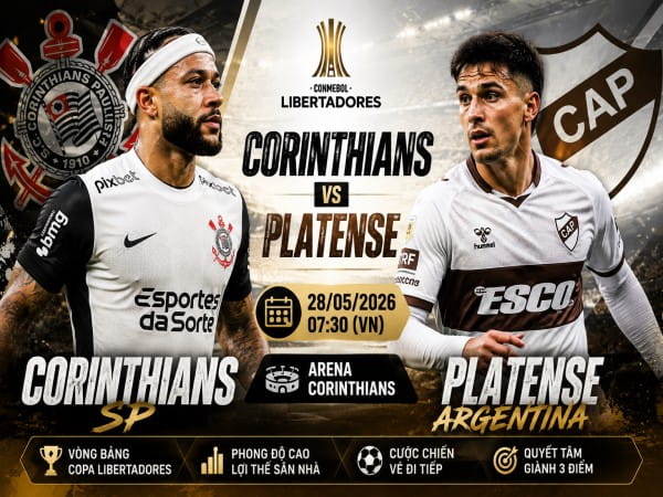Dự đoán Corinthians vs Platense, nhận định tỷ số ngày 28/05 Dự đoán Corinthians vs Platense, nhận định tỷ số ngày 28/05
